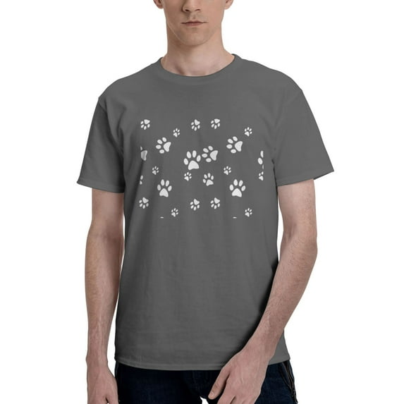 Dog Paw Men'S Basic Short Sleeve T-Shirt Deep Heather 5x-Large