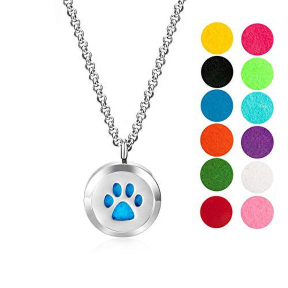 Dog Paw Necklace w/ 12 pads and gift box