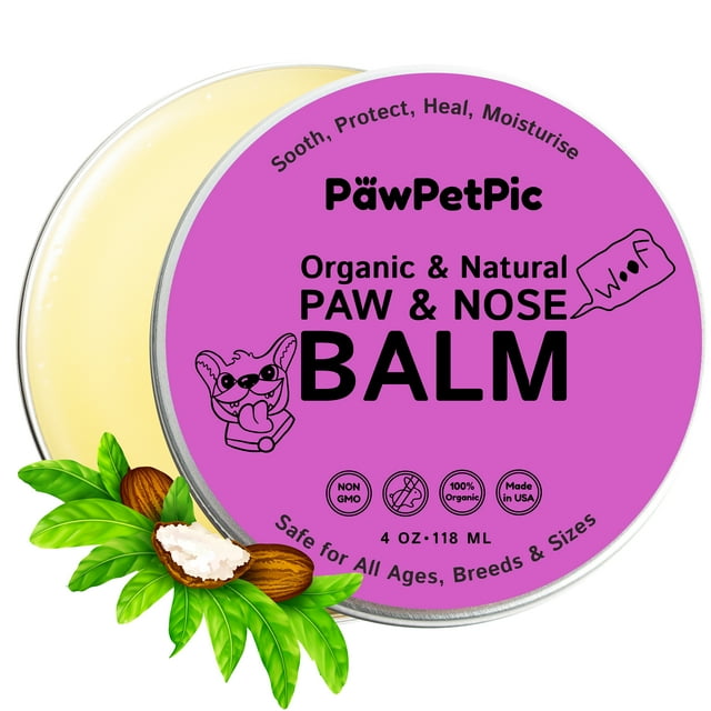 Dog Paw & Nose Balm (4oz) with Shea Butter and Coconut Oil AntiItch