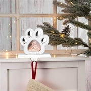 Dog Paw Photo Frame Christmas Stocking Holder for Mantel Home Party Decor 1PCS