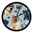 thumbnail image 1 of Dog Paw Print 9.8 Inches Wall Clock, Silent Non-Ticking Round Digital Clock, Battery Operated, Easy to Read, Suitable for Bedroom Living Room Kitchen Bathroom Decoration, 1 of 6