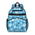 thumbnail image 1 of Dog Paw Print Blue Pattern Cute School Backpack Bag for School with Padded Back and Adjustable Shoulder Straps 15.25"x11.5"x5.25", 1 of 3