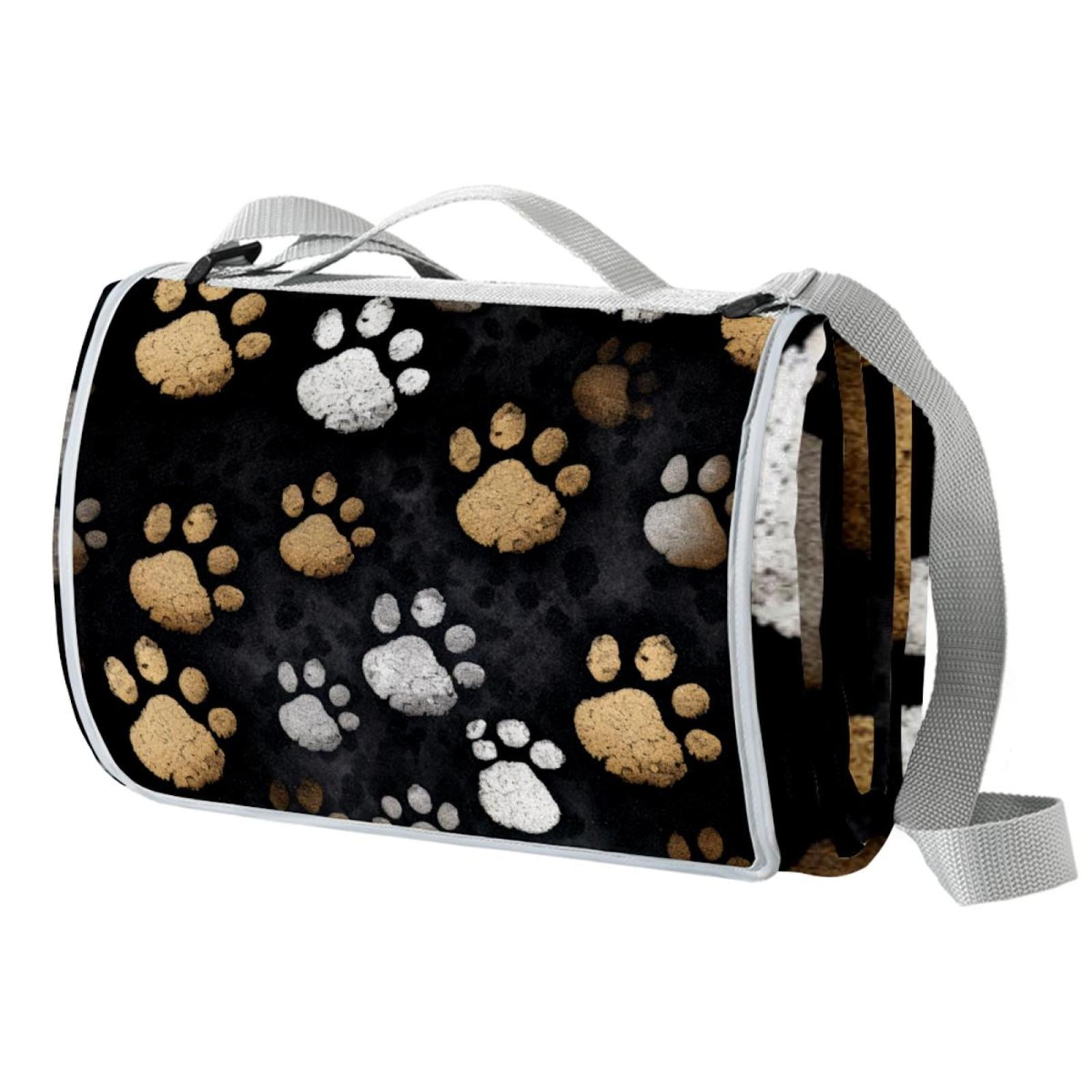 Dog Paw Print Canvas Beach Blanket Picnic Mat Outdoor Oversized dog-paw-print-canvas-beach-blanket-picnic-mat-outdoor-oversized
