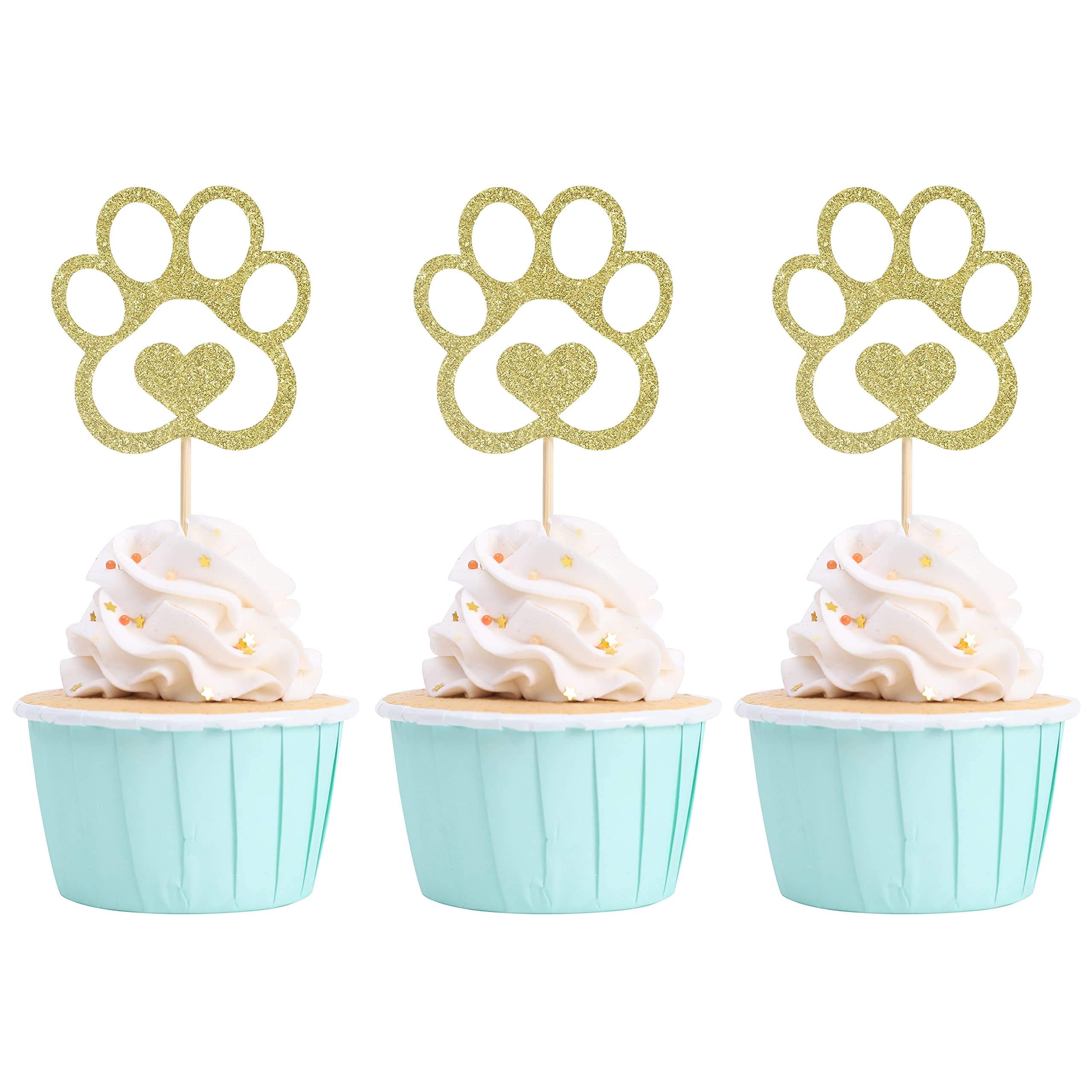 Dog Paw Print Cupcake Toppers - Puppy Dog Cake Toppers Set of 12pcs ... Dog Paw Print Cupcake Toppers - Puppy Dog Cake Toppers Set of 12pcs ...