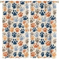 thumbnail image 1 of Dog Paw Print Curtains Colorful Cartoon Bohemia Dog Paw Print Rod Pocket Blackout Window Treatment for Kids Girls Bedroom Children''s Room Kitchen Home Decor Art Printed Window Drapes 52x84in, 1 of 6