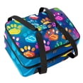 thumbnail image 1 of Dog Paw Print Double-Layered Insulated Lunch Bag with Dual Compartments | Large Capacity Reusable Lunch Bags for Men and Women | 7.1x11.4x16.1 Inches Handheld Meal Bag for Work and School, 1 of 6