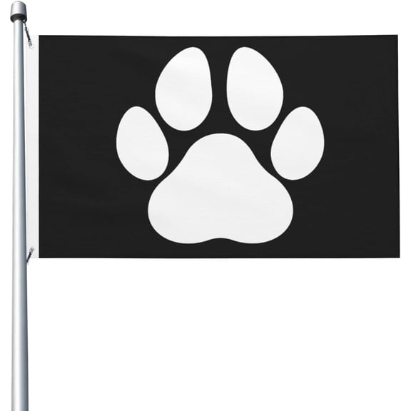 Dog Paw Print Flag 3x5 Ft Outdoor Decoration Banner Yard Flag With Grommets