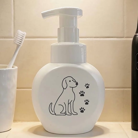 Dog Paw Print Foaming Soap Dispenser - Fun and Functional Soap Dispenser for Dog Lovers