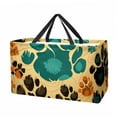 thumbnail image 1 of Dog Paw Print Large Reusable Foldable Oxford Cloth Shopping Bag with Collapsible Bucket, Storage Box, and Laundry Bag, 1 of 7