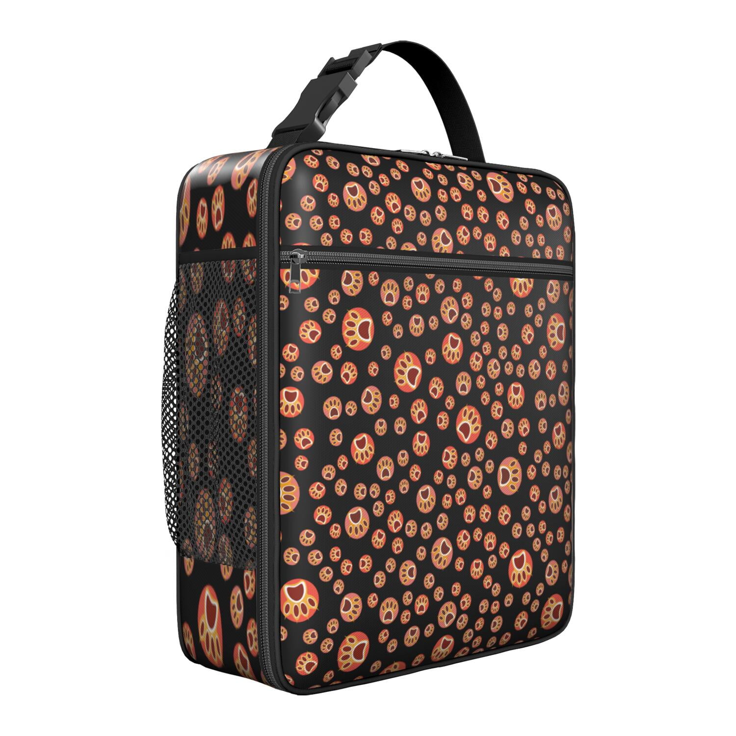 Dog Paw Print Lunch Tote with Cute Puppy Design, Waterproof Insulated Bento Cooler Bag for Women, Men, Office, Outdoor, Travel, Dog Lovers