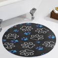 thumbnail image 1 of Dog Paw Print Round Carpet Circle Rug Outdoor Patio Area Rug Washable Large Area Rugs Hallway Room Decor Fitness Mats, 1 of 8