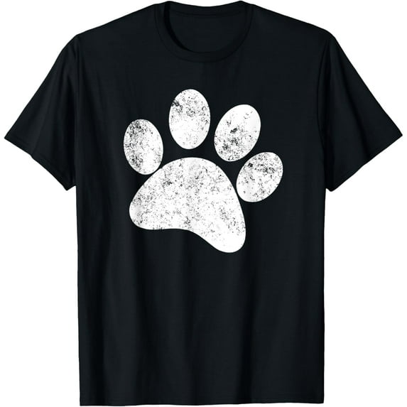 Dog Paw Print Shirt - Vintage Dog Paw T Shirt Funny Creative Graphic T-Shirt