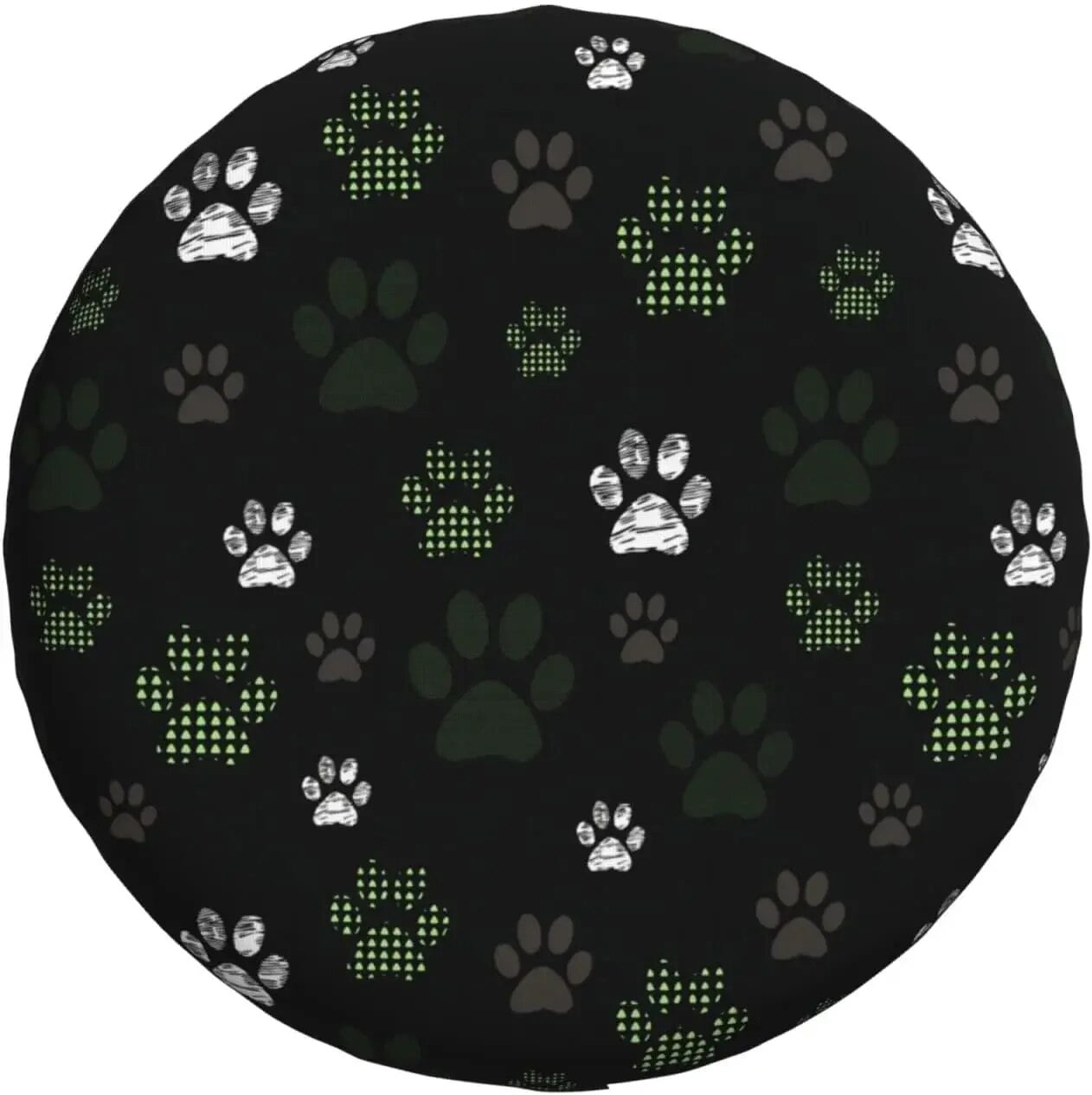 Dog Paw Print Spare Tire Cover Fit for Camper Car Truck Funny Animal