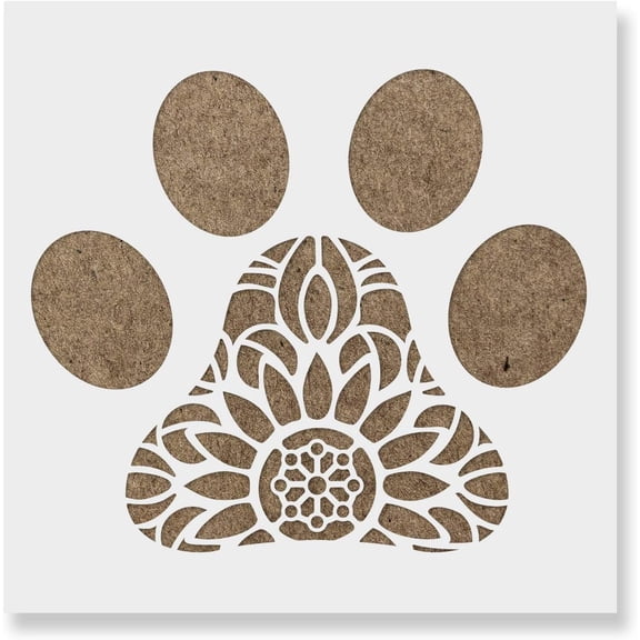 Dog Paw Print Stencil - Print Stencil, Transform Your Space with Dog Stencils, Paw Stencil