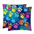 thumbnail image 1 of Dog Paw Print Throw Pillow Covers Set of 2 with Unique Patterns | Chair Pillow Covers in 16x16, 18x18, 20x20 inches | Pillow Inserts Included |for Every Occasion, 1 of 1