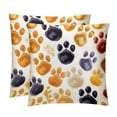 thumbnail image 1 of Dog Paw Print Throw Pillow - Velvet Pillow Inserts Covers with Unique Patterns - Set of 2 - Available in 16x16, 18x18, 20x20 Inches for Various Occasions, 1 of 6