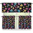 thumbnail image 1 of Dog Paw Print Valance Curtains Set for Windows Kitchen Valances Window Treatments for Kitchen Bathroom Bedroom Home Decor Curtain Luxury European Style Valance, 1 of 6