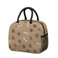 thumbnail image 1 of Dog Paw Print and Bone Brown Insulated Leakproof Lunch Box for Work, Lunch Bag for Women Men, Loncheras Para Mujer for Beach Travel Picnic Camping, 1 of 6