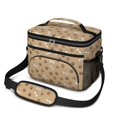 thumbnail image 1 of Dog Paw Print and Bone Brown Insulated Lunch Box for Women Men, Medium Leakproof Cooler Bag with Adjustable Strap, 10"x6.7"x8", 1 of 6