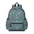 thumbnail image 1 of Dog Paw Print and Bone Gray Pattern Backpack for School, Cute School Bag with Adjustable Shoulder Straps and Padded Back, 13.4"x11"x4.7", 1 of 5