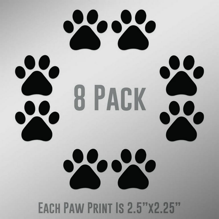 Heartbeat Paw Decal Vinyl Sticker - Hot Pink, 8" X 3", Oracal 651 Vinyl For Car, Laptop, Wall