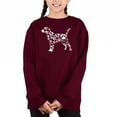 thumbnail image 1 of Dog Paw Prints - Girl's Word Art Crewneck Sweatshirt, 1 of 3