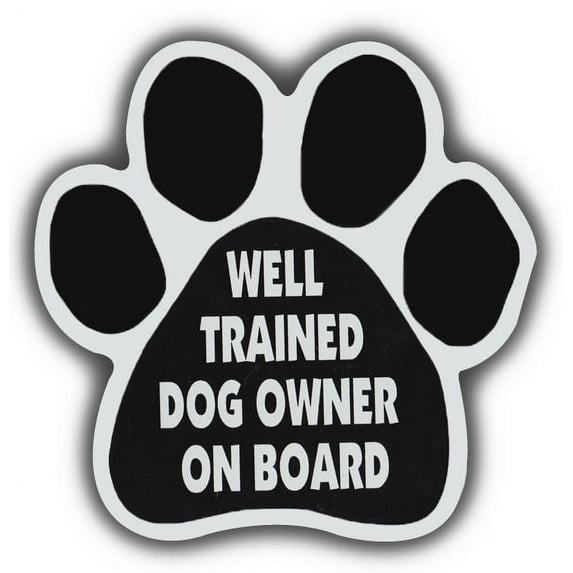 Dog Paw Shaped Magnets: Well Trained Dog Owner On Board | Cars, Refrigerators