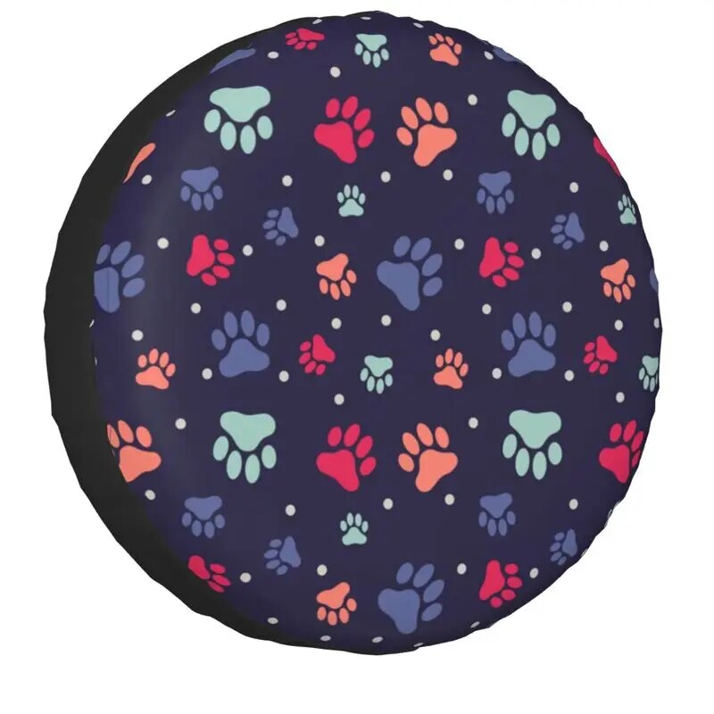 Dog Paw Spare Tire Cover for Jeep Honda Paws SUV RV Trailer Car Wheel
