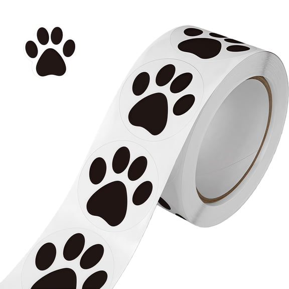 Dog Paw Stickers Washable Adhesive Footprint Stickers Suitable for Glass Plastic Surfaces Crafting Activities