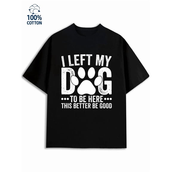 Dog Paw T-Shirt men's dog 180G 100% Cotton black pug halloween Funny Unisex Shirt Printed tshirts Fashion Unisex Shirt Short Sleeve tshirts Original Unisex Shirt Crewneck tshirts