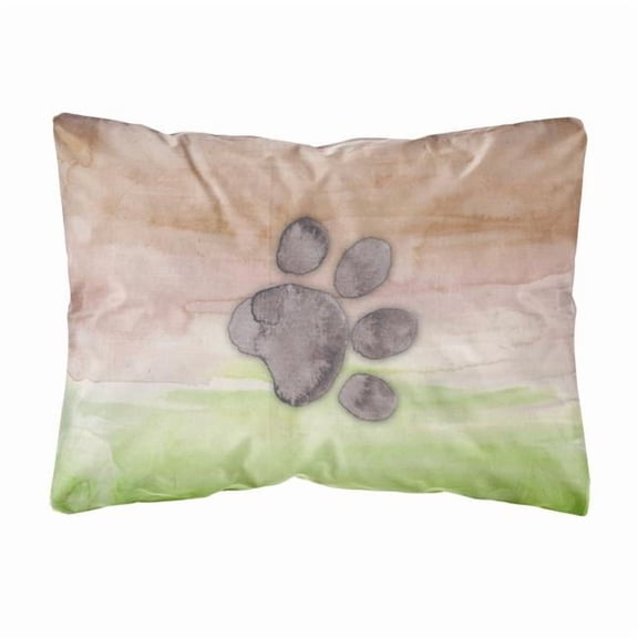 Dog Paw Watercolor Canvas Fabric Decorative Pillow