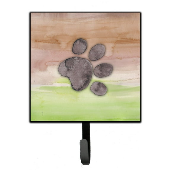 Dog Paw Watercolor Leash or Key Holder