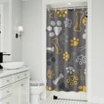 thumbnail image 1 of Dog Paw and Bone Shower Curtain 36"x72" ,Bathroom Decorative Shower Curtains Set with 12 Hooks,Modern Waterproof Washable Shower Curtain, 1 of 6