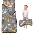 thumbnail image 1 of Dog Paw and Bone Toddler Nap Mats for Kids Preschool,Sleeping Mat Bag or Kids,Toddler Sleeping Bag,Toddler Nap Mat or Daycare, 1 of 6