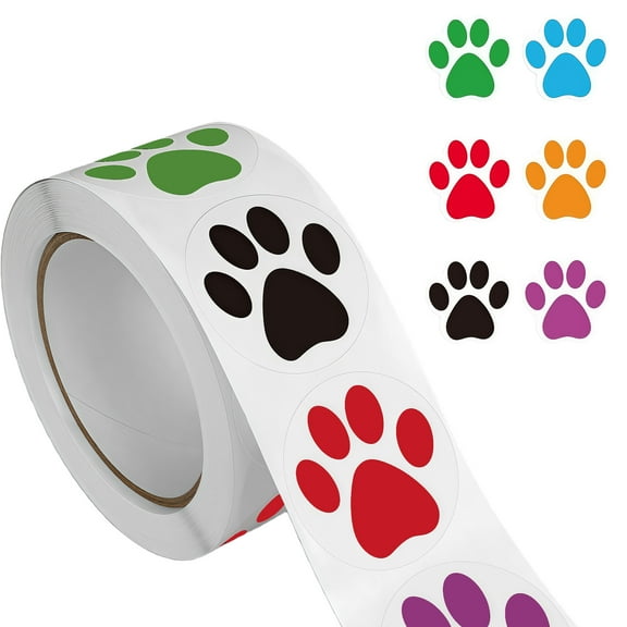 Dog Paws Designs Stickers Safe School Supplies Suitable for Children Pet Owners Scrapbooks Notebooks Home Organization