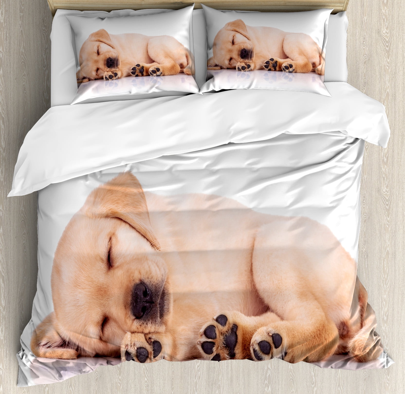 Warm And Fuzzy Labrador 3-Piece Quilted Bedding Set NCU0PD540