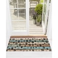 thumbnail image 1 of Dog Paws Front Door Mat Blue Brown Wood Grain Vintage Welcome Doormat Indoor Outdoor Entrance Floor Mat Non-Slip Washable Runner Rug for Front Porch Decor 20x47 Inch, 1 of 6
