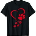 thumbnail image 1 of Dog Paws Hearts Baby Dogs - Dog Paw Dog Paw Print T-Shirt, 1 of 4
