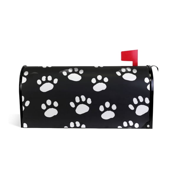 Dog Paws Magnetic Mailbox Covers 25.5" X 21" Post Letter Box Wraps Waterproof Garden Yard Outdoor Decoration