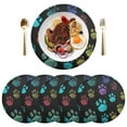 thumbnail image 1 of Dog Paws Or Claws Black Round Placemats Plate Mats 15 Inch Non-Slip Heat Resistant Washable PVC Set Indoor for Kitchen Dining Table 1PC, 1 of 6