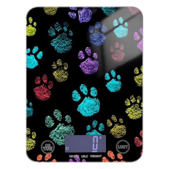 Dog Paws Or Claws Food Scale Digital Kitchen Scale Waterproof Tempered Glass Tare Function 11 lb for Baking Cooking Meal Prep