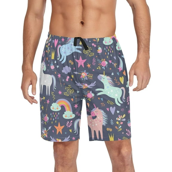 Dog Paws Pajama shorts Mens Lounge Sleep Shorts Super Soft Men Pajama Bottoms with Pockets Drawstring