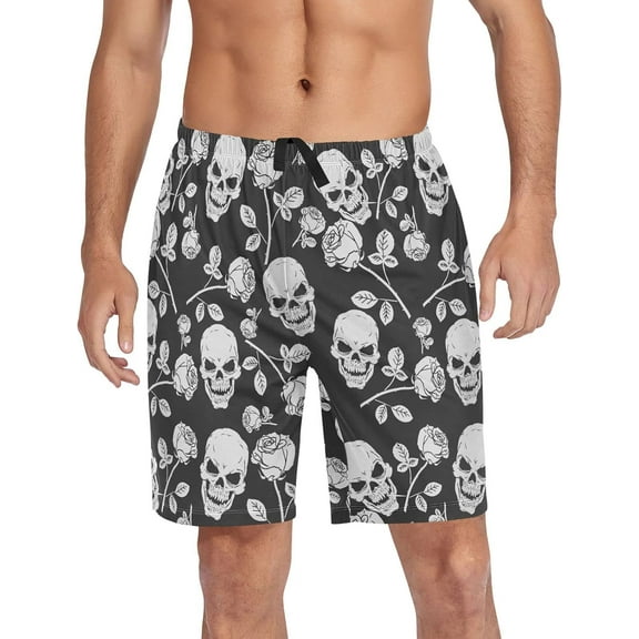 Dog Paws Pajama shorts Mens Lounge Sleep Shorts Super Soft Men Pajama Bottoms with Pockets Drawstring