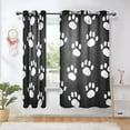 thumbnail image 1 of Dog Paws White Blackout Curtains Thermal Insulation 63 inch Grommet for Bedroom Living Room Bathroom Kitchen Windows 2 Pack, 1 of 6