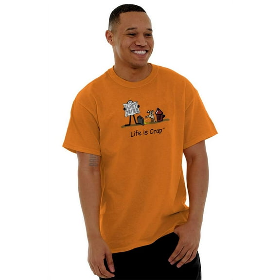 Dog Pee Briefcase Funny Unlucky Men's Graphic T Shirt Tees Brisco Brands X