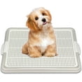 thumbnail image 1 of Dog Pee Pad Holder, Puppy Potty Training Tray 22.5”X16.5” for Small Dogs (Gray), 1 of 11