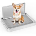 thumbnail image 1 of Dog Pee Pad Holder with High Wall,25.59"X19.69" inch Indoor Dog Potty Tray for Small/Medium Dogs,Pet Toilet White, 1 of 8