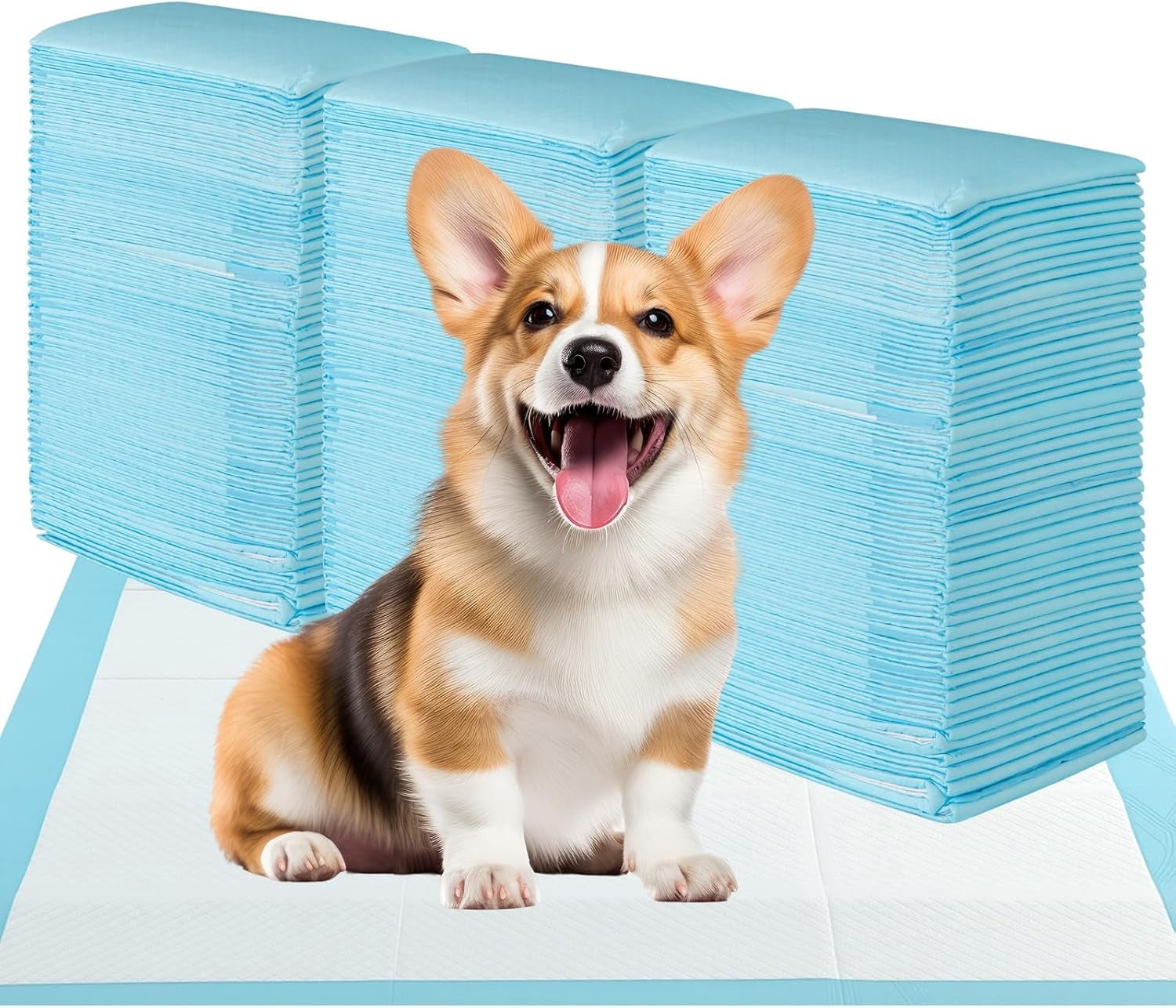 Dog Pee Pads 300 Count, 24" x 17" Puppy Training Pads for Small Dogs, Super Absorbent Leak-Proof Disposable Potty Pads for House Training, Indoor & Outdoor Use