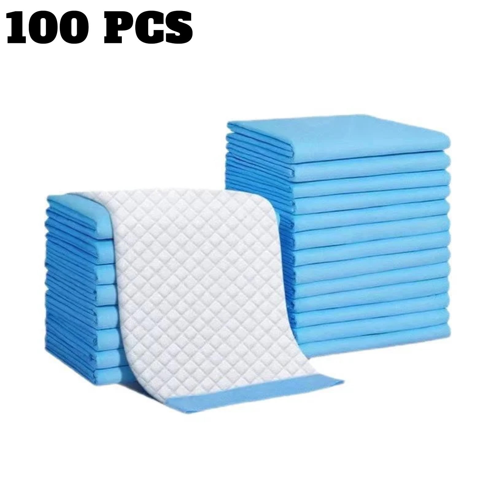 Dog Pee Pads Extra Large Super Absorbent Pet Training Pads with Adhesive Tabs,6 Layers Thick Leak-Proof Potty Pads for Dogs and Puppies(13*17.7Inch,Blue(100PCS))