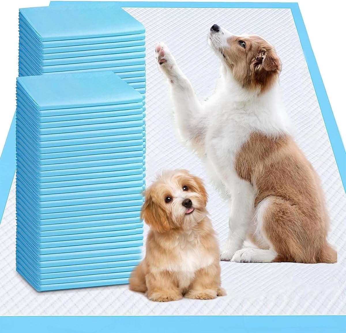 Dog Pee Pads, Super Absorbent Puppy Pads Disposable Dogs Training Pads, Quick Drying Leak-Proof Dog Potty Pads for Doggies Puppies Cats ( 40"x47" 40 Count)